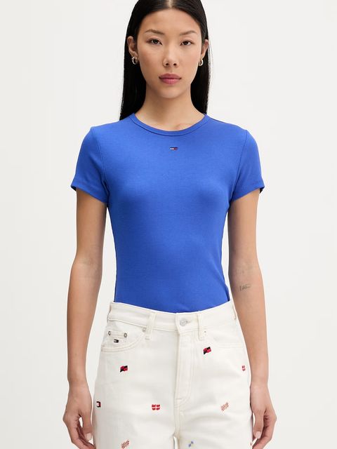 Tommy Jeans T-shirt basic damski bawełniany z elastanem - zdjęcie produktu nr 1