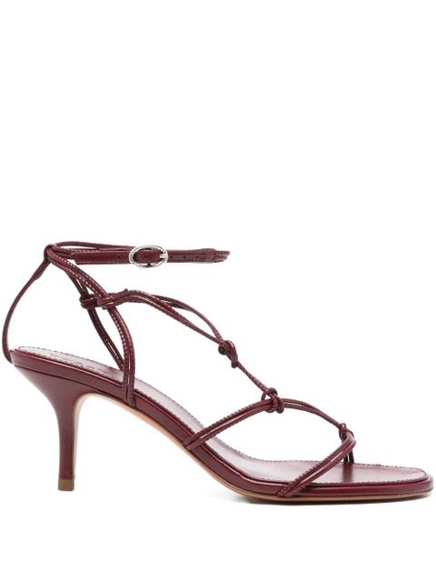 Ba&Sh 80mm knotted leather sandals - Red - zdjęcie produktu nr 1