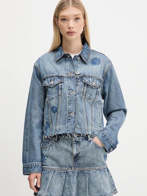 Hugo Blue kurtka jeansowa kolor niebieski przejściowa 50546316 - zdjęcie produktu nr 1