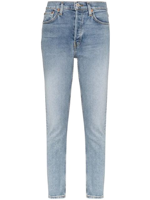 RE/DONE slim-fit cropped jeans - Blue - zdjęcie produktu nr 1