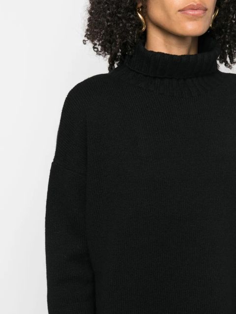 Max Mara fine-knit roll-neck jumper - Black