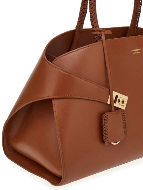Ferragamo medium The Hug leather tote bag - Brown - zdjęcie produktu nr 2