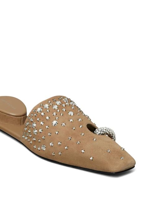 Tory Burch Pierced Crystal mules - Neutrals