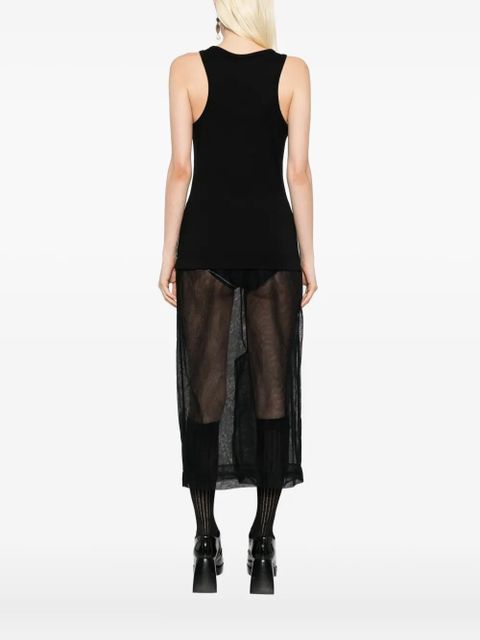 Simone Rocha pearl-and-chain tank top - Black