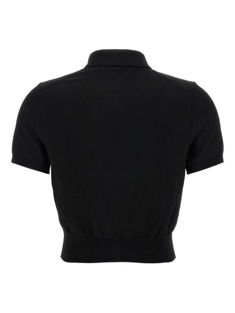 Alexander Wang logo-embroidered short-sleeve shirt - Black - zdjęcie produktu nr 2