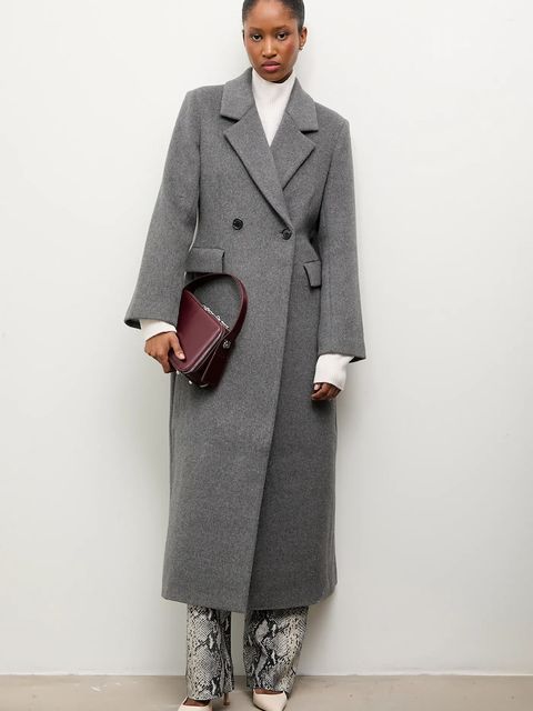 Answear.LAB płaszcz wełniany kolor szary