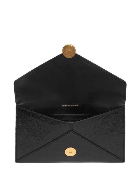 DRIES VAN NOTEN leather envelope wallet - Black