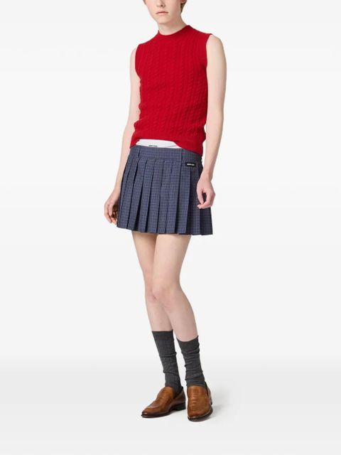 Miu Miu Cable-knit cashmere vest - Red - zdjęcie produktu nr 2