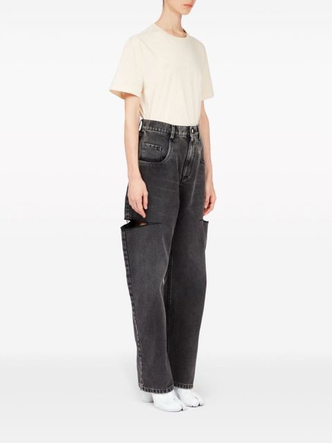 Maison Margiela high-rise tapered jeans - Black - zdjęcie produktu nr 2