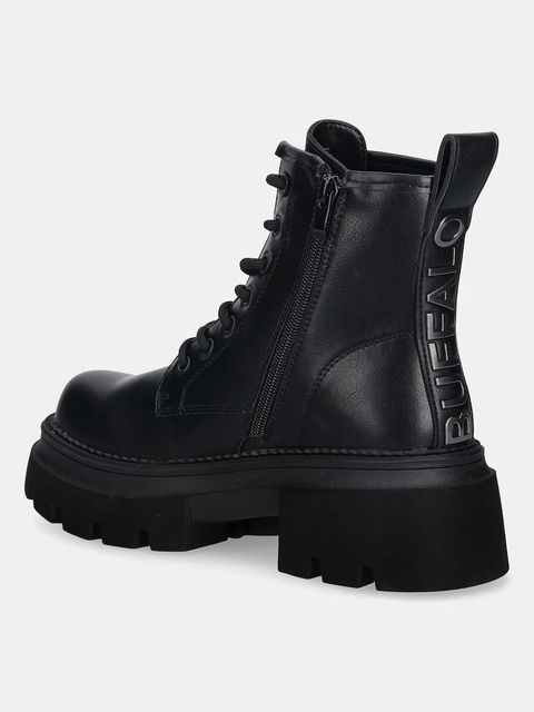 Buffalo workery Mave Lace Up damskie kolor czarny na platformie 1622616-BLK - zdjęcie produktu nr 2