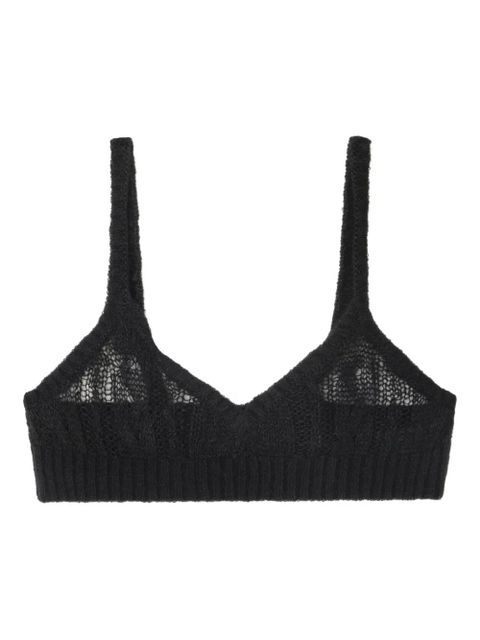 Alanui Desert Drift open-knit wool top - Black - zdjęcie produktu nr 1