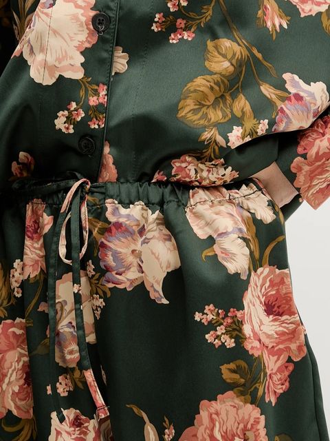 Lauren Ralph Lauren piżama damska kolor zielony satynowa ILN72461