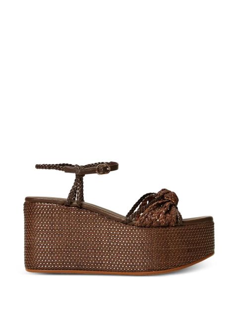 TWINSET knot-detail wedge sandals - Brown - zdjęcie produktu nr 1