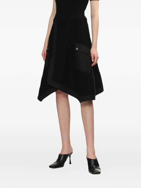 3.1 Phillip Lim asymmetric-design midi skirt - Black - zdjęcie produktu nr 2