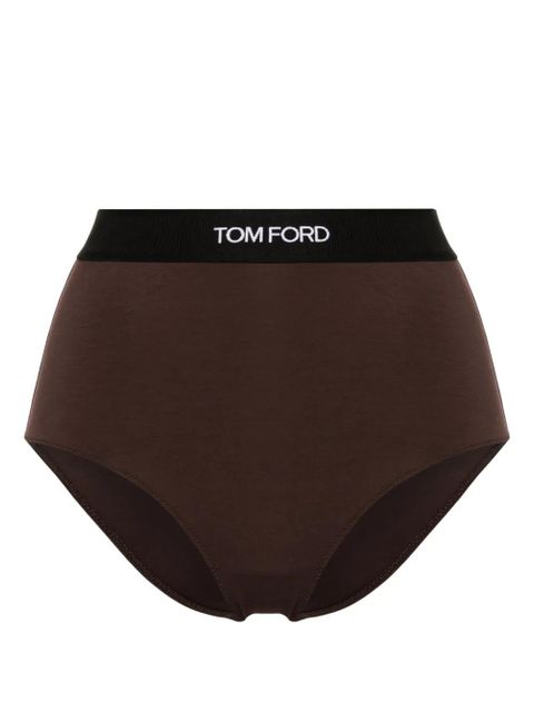 TOM FORD logo-waistband briefs - Brown - zdjęcie produktu nr 1