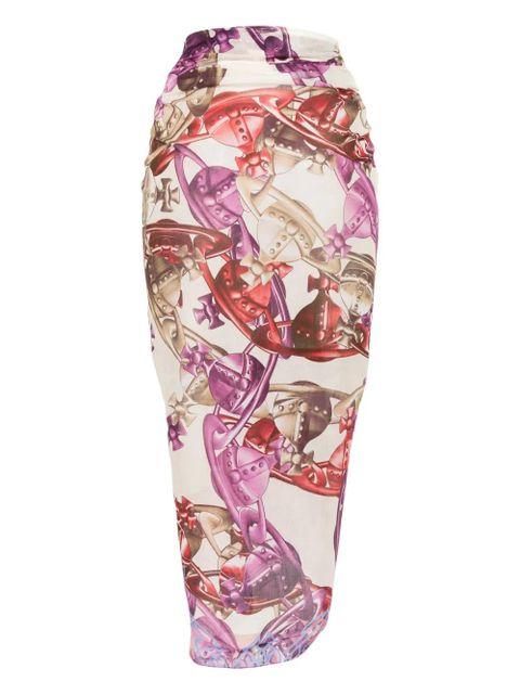 Vivienne Westwood Crazy orb wrap pareo - White - zdjęcie produktu nr 2