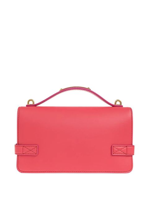 Balmain 24 B-Buzz logo-detail leather cross body bag - Pink