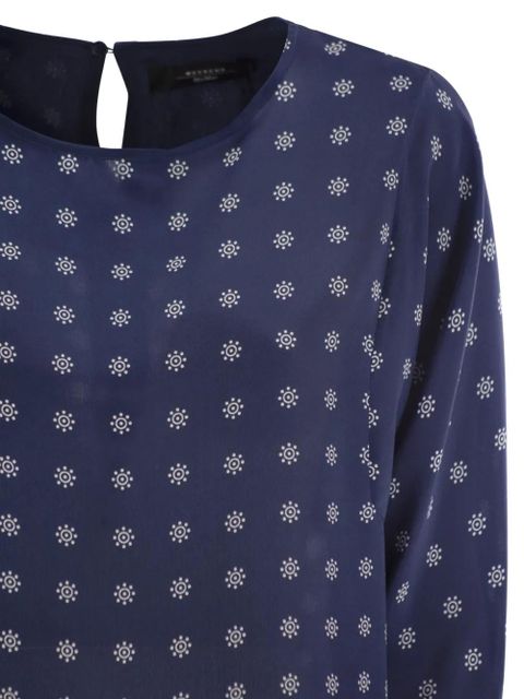 Weekend Max Mara printed cuff blouse - Blue