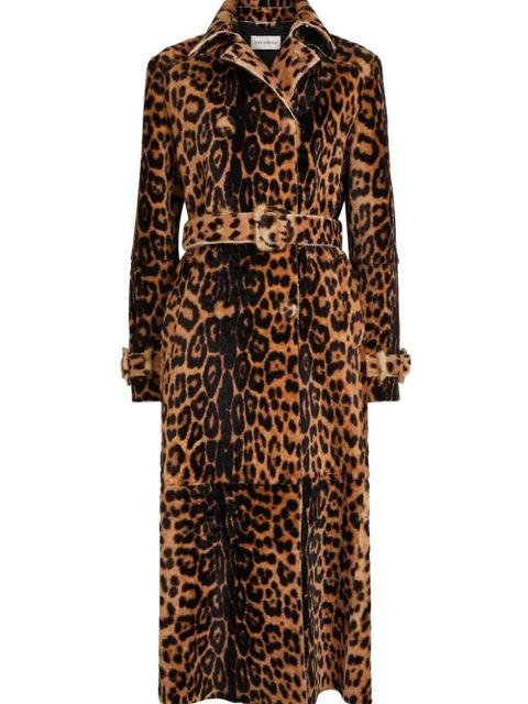 Nour Hammour Tate belted leopard coat - Brown - zdjęcie produktu nr 2