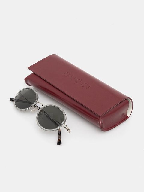 Gucci okulary przeciwsłoneczne damskie kolor srebrny GG1980S