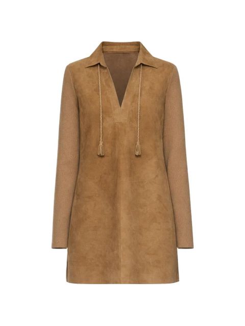 TOM FORD long-sleeve tie dress - Neutrals - zdjęcie produktu nr 1