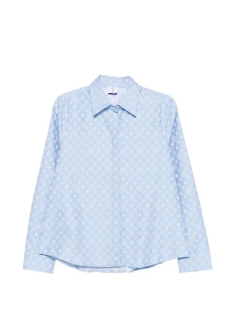 Casablanca monogram-patterned shirt - Blue - zdjęcie produktu nr 1