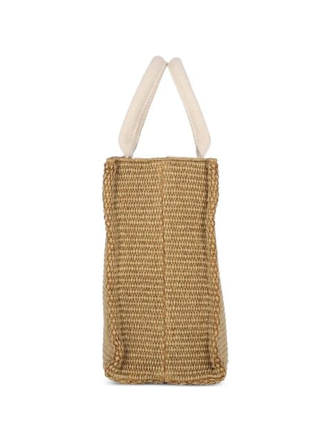 Marni small East-West logo-detail tote bag - Neutrals