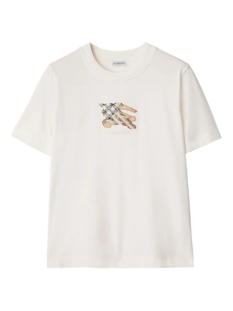 Burberry knight check cotton T-shirt - White - zdjęcie produktu nr 1