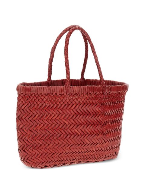 DRAGON DIFFUSION mini Flat Gora woven tote bag - Red