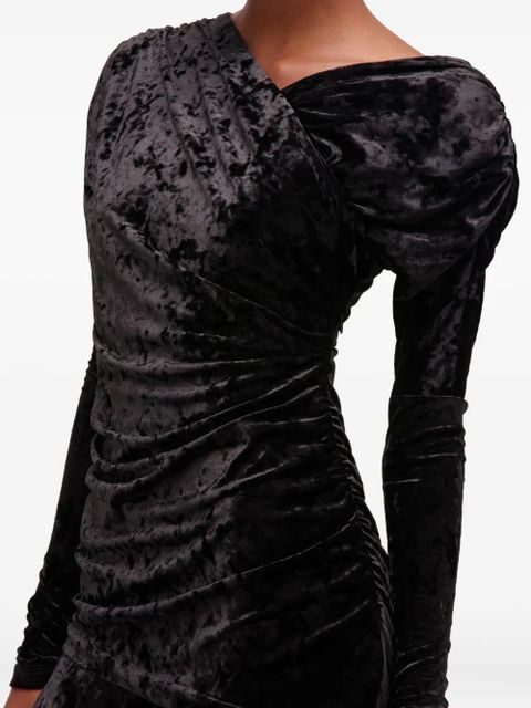 GANNI ruched mini dress - Black