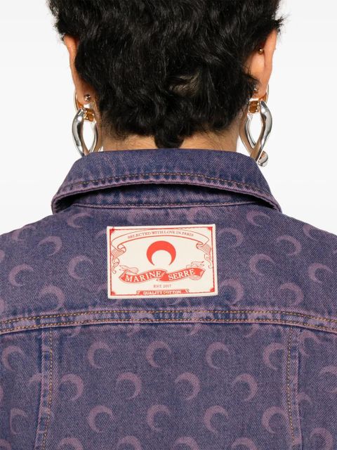 Marine Serre Moon Laser denim jacket - Purple