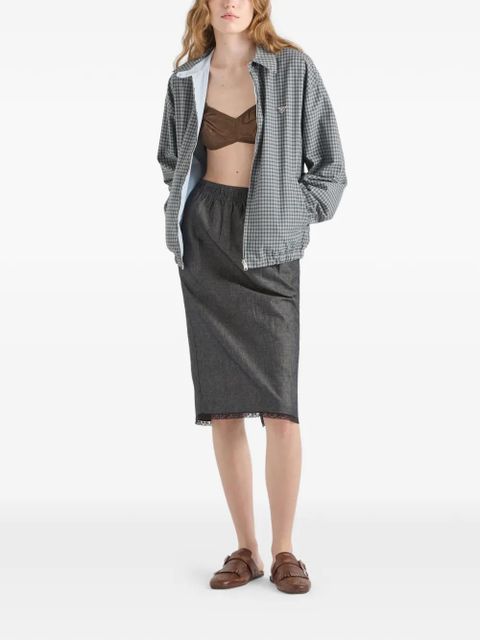 Prada checked poplin jacket - Grey - zdjęcie produktu nr 2