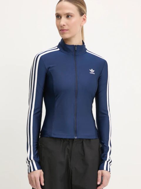 adidas Originals bluza 3-Stripes damska kolor granatowy z aplikacją JD5023