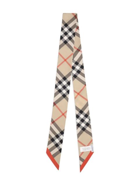 Burberry check-pattern silk scarf - Neutrals