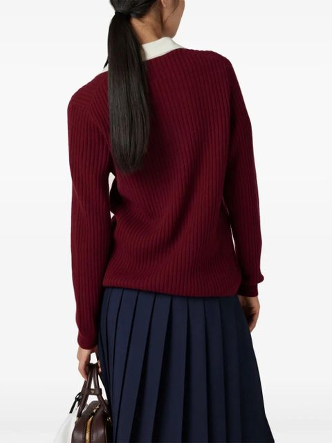 Miu Miu cashmere polo shirt - Red