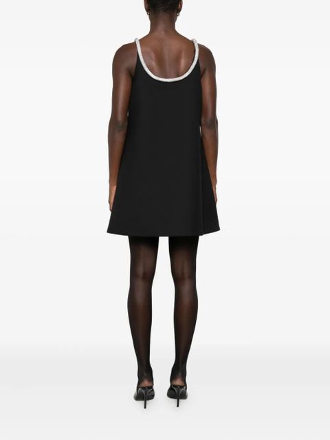 Róhe A-line appliqué mini dress - Black