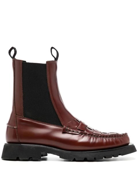 Hereu Alda woven 35mm Chelsea boots - Red - zdjęcie produktu nr 1