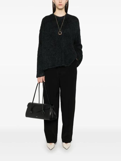 TOTEME pleated straight-leg trousers - Black