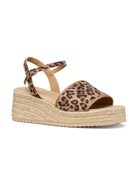 Geox espadryle na koturnie damskie skórzane D ALEMERIA - zdjęcie produktu nr 1