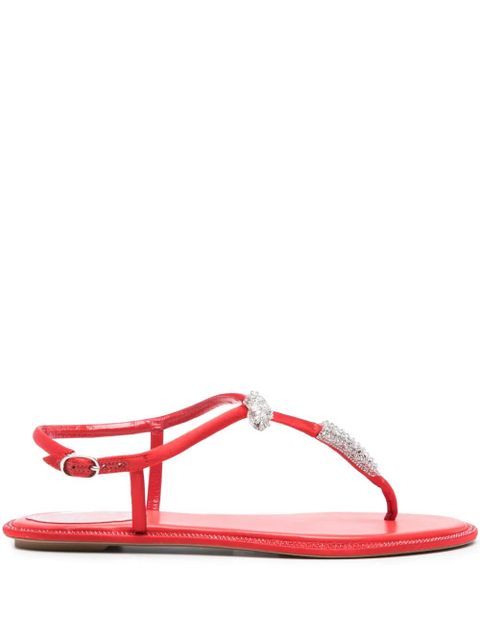 René Caovilla Katy crystal-embellished sandals - Red - zdjęcie produktu nr 1