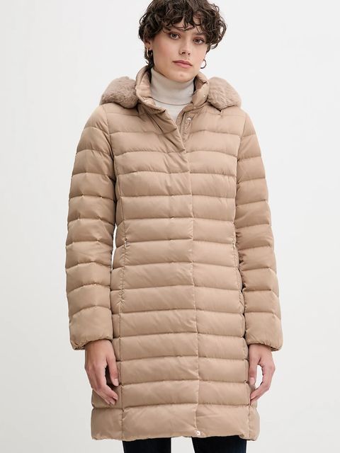 Geox kurtka puchowa BETTANIE kolor beżowy zimowa W5626H T3122 - zdjęcie produktu nr 1