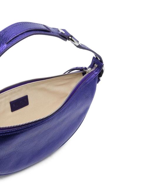 BY FAR pebble-texture leather shoulder bag - Purple