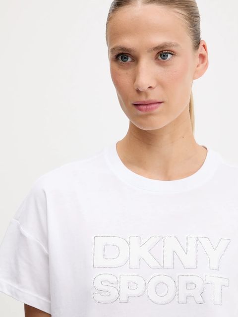 Dkny t-shirt bawełniany damski kolor biały DP5T1346