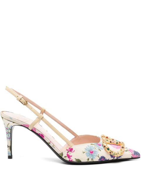 Valentino Garavani VLogo Signature slingback pumps - Neutrals - zdjęcie produktu nr 1