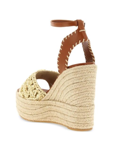 Versace braided medallion espadrilles - Brown