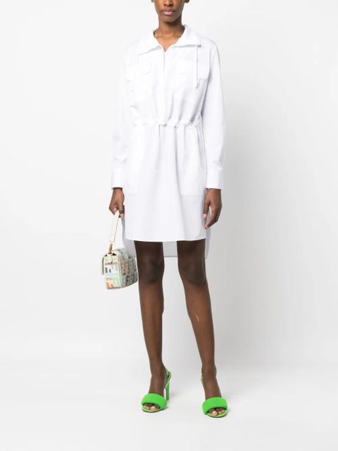 FENDI drawstring-waist cotton dress - White