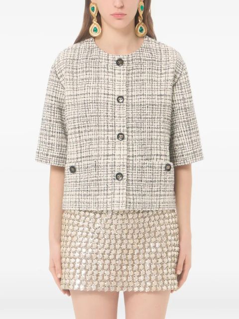 Valentino Garavani square tweed jacket - Neutrals