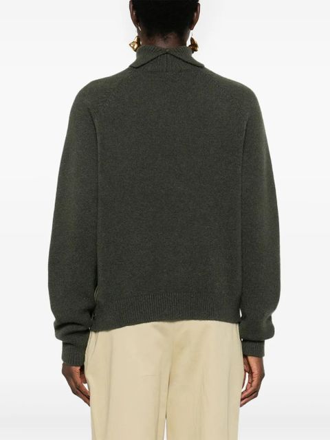 FENDI logo-embroidered sweater - Green