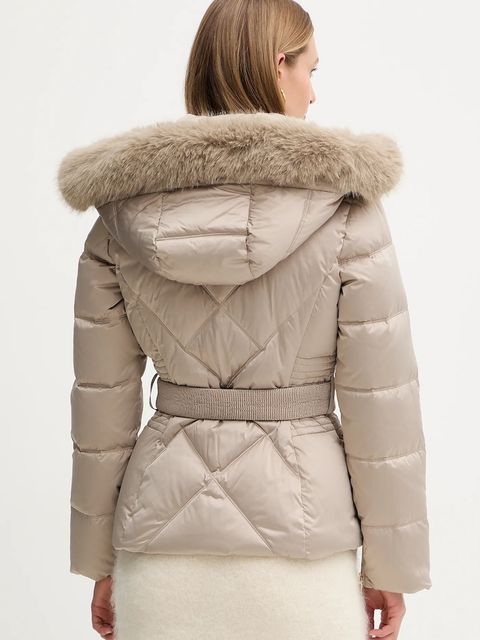 Marciano by Guess kurtka puchowa ELLY kolor beżowy zimowa 5BGL37 7374A