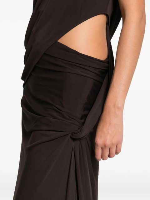 Christopher Esber twisted cut-out maxi dress - Brown